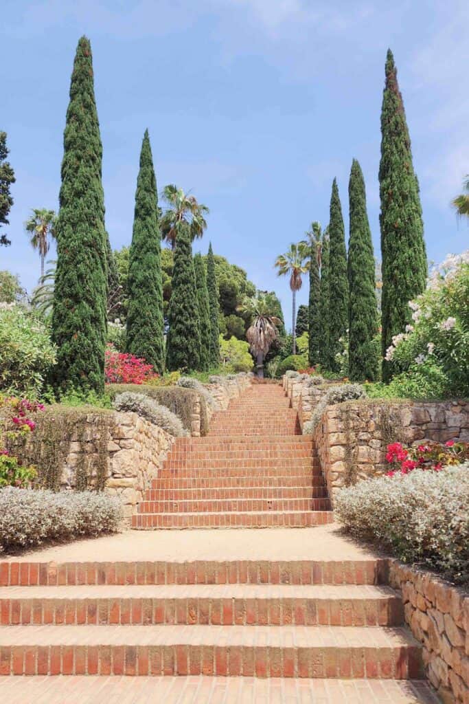 Epicurus stairway at the marimurtra botanical garden in costa brava